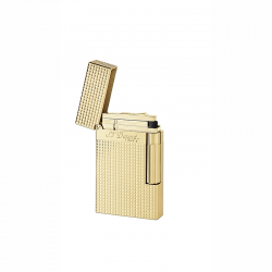 BRIQUET DUPONT LIGNE 2 PTES DIAMANT FINITION OR