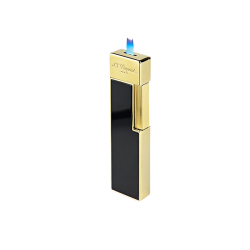 BRIQUET DUPONT TWIGGY LAQUE NOIR DORE