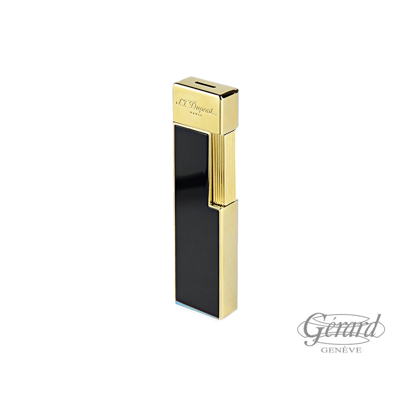 BRIQUET DUPONT TWIGGY LAQUE NOIR DORE