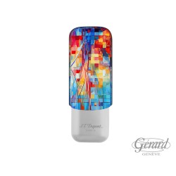 ETUI DUPONT 2 CIGARES GRAFF'TY MULTICO CHROME